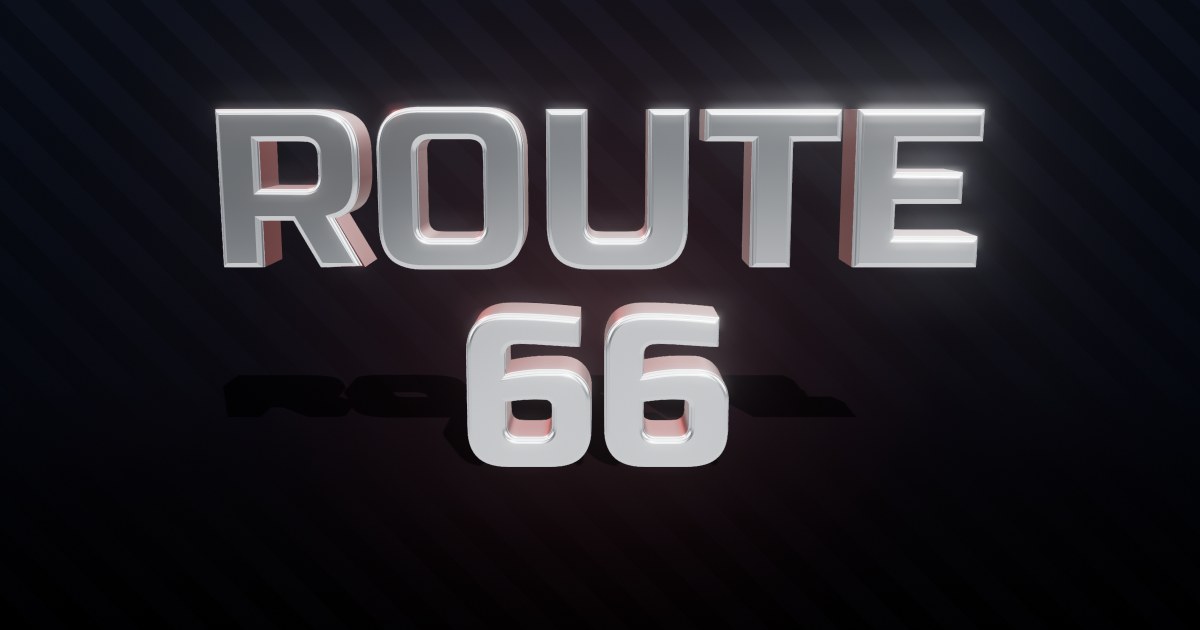 Highway Chrome 3D text effect