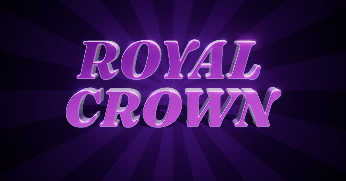 Royal Purple 3D text effect