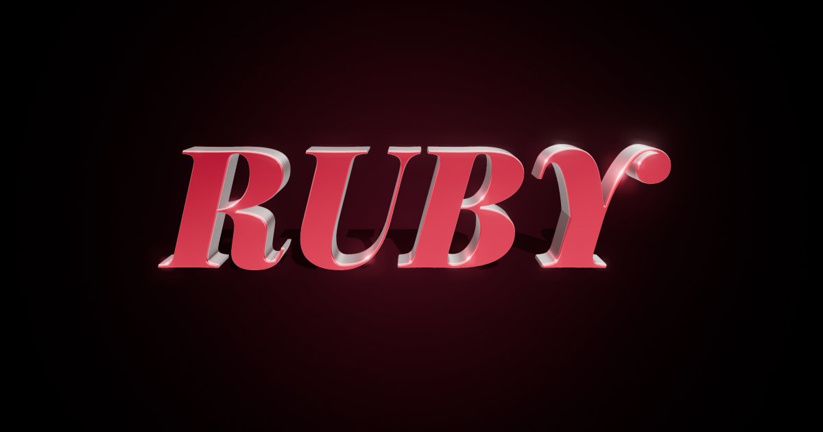 Ruby Velvet 3D text effect