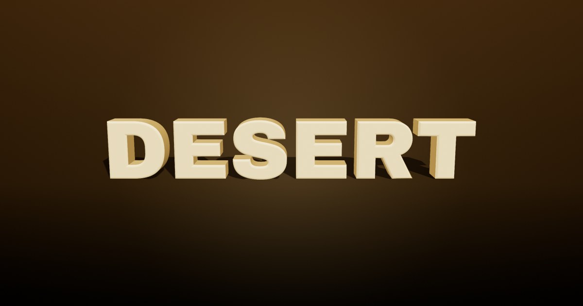 Desert Sand 3D text effect