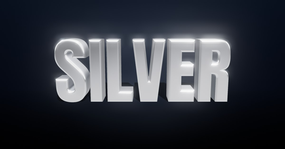 Mirror Silver 3D text effect