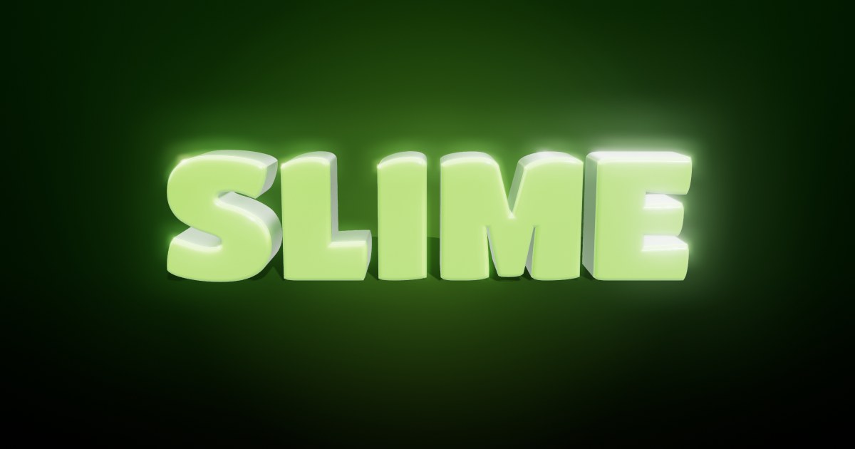 Slime Lab 3D text effect