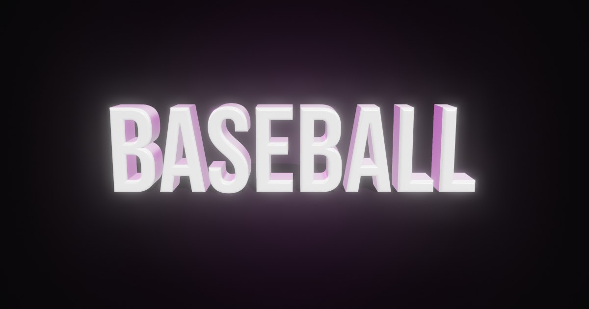 Baseball 3D text effect