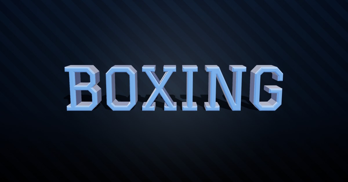 Boxing 3D text effect