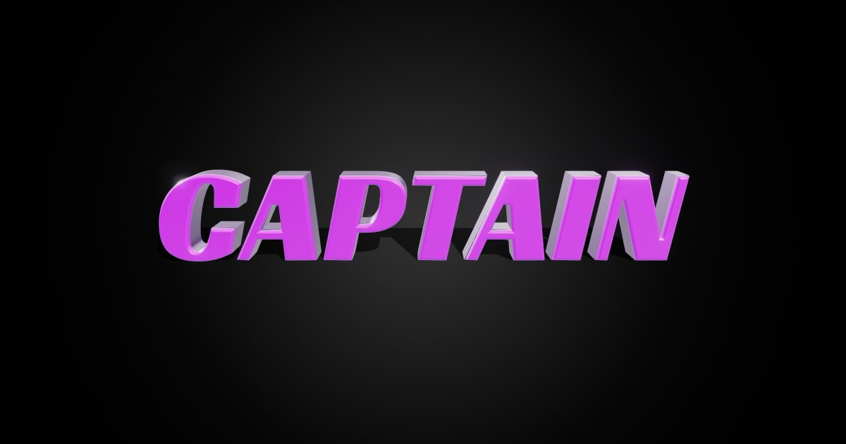 Captain 3D text effect