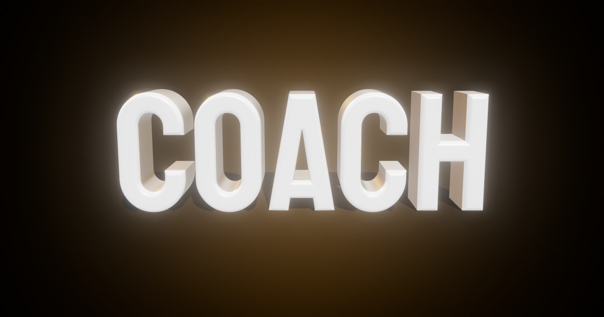 Coach 3D text effect