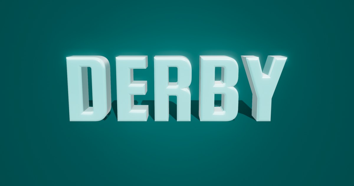 Derby 3D text effect
