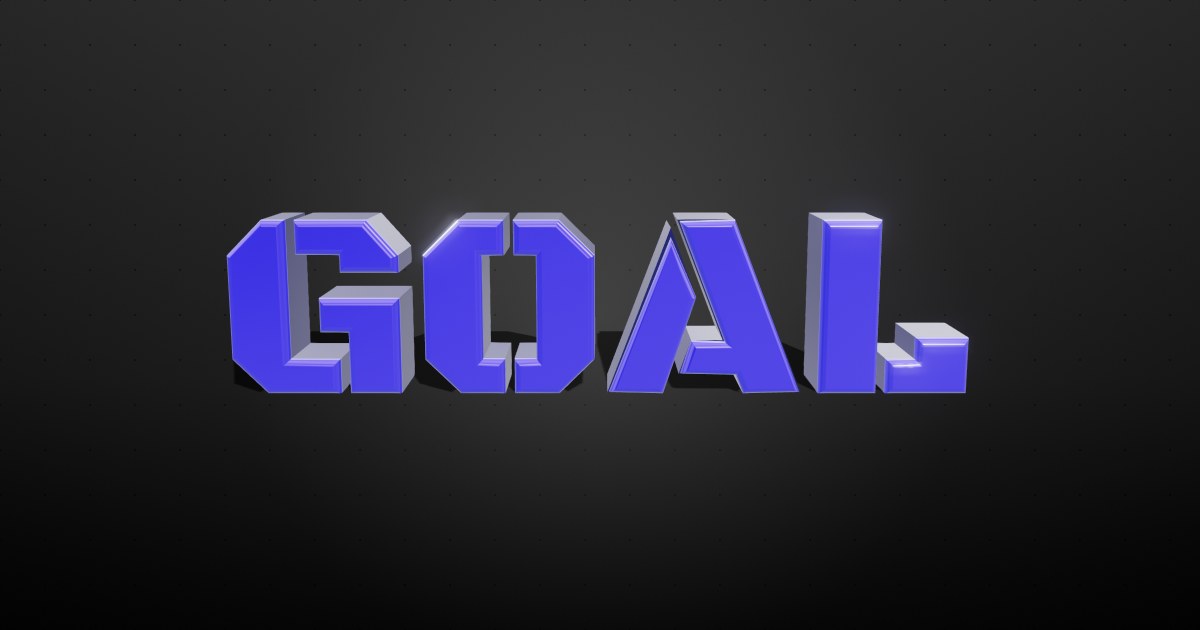 Goal 3D text effect