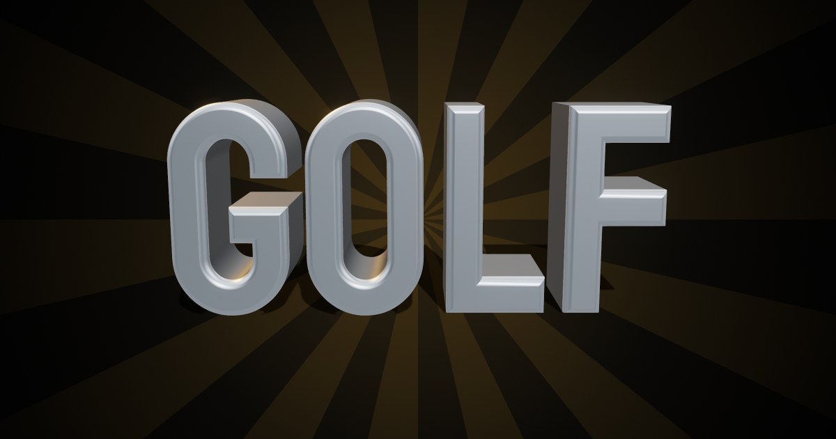 Golf 3D text effect