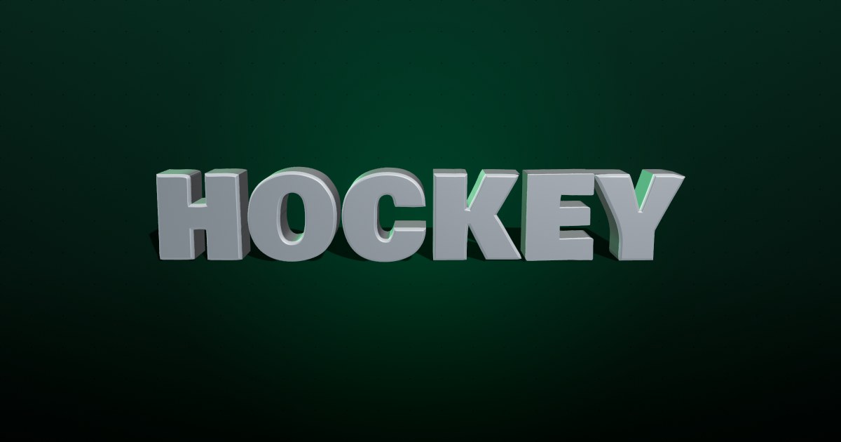 Hockey 3D text effect