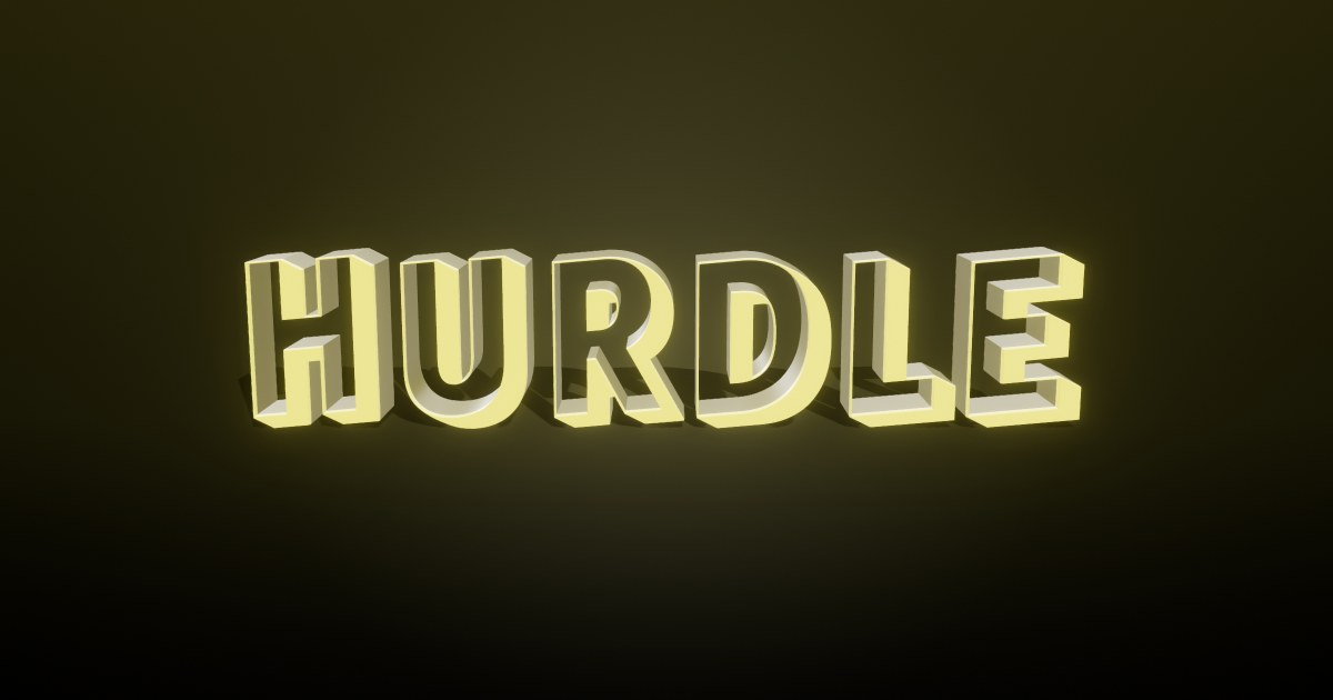 Hurdle 3D text effect