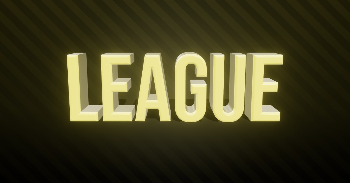 League 3D text effect