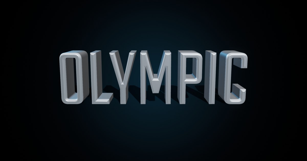 Olympic 3D text effect