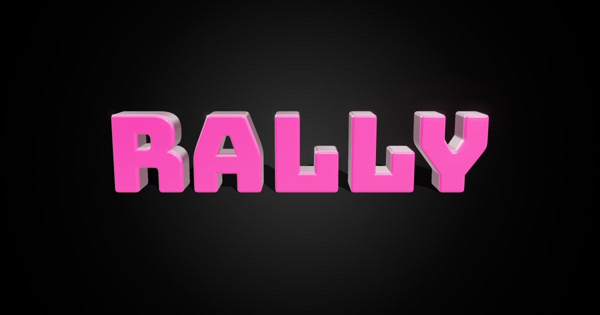 Rally 3D text effect