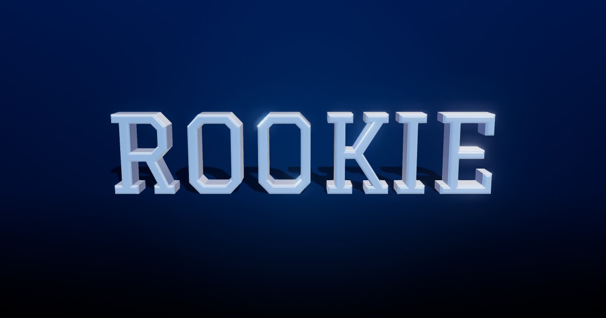 Rookie 3D text effect