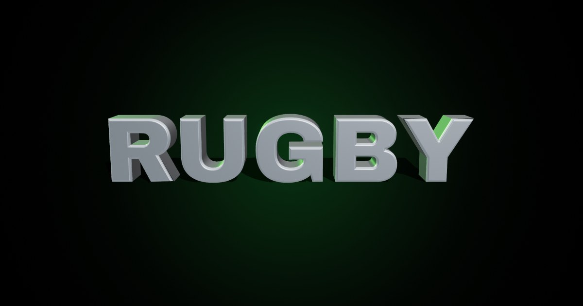 Rugby 3D text effect