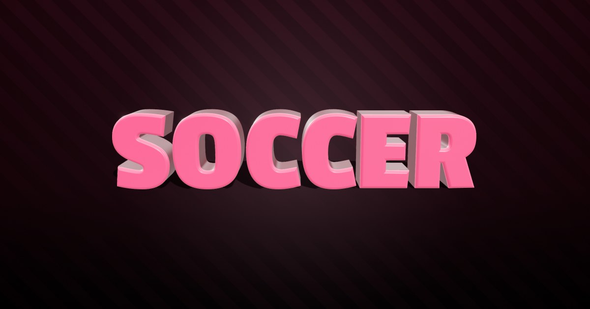 Soccer 3D text effect