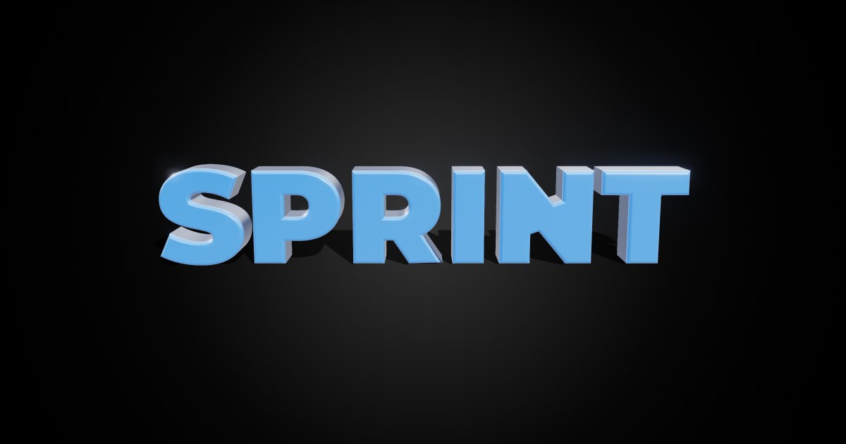 Sprint 3D text effect
