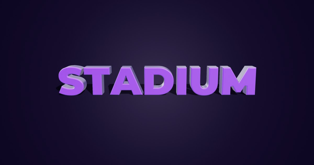 Stadium 3D text effect
