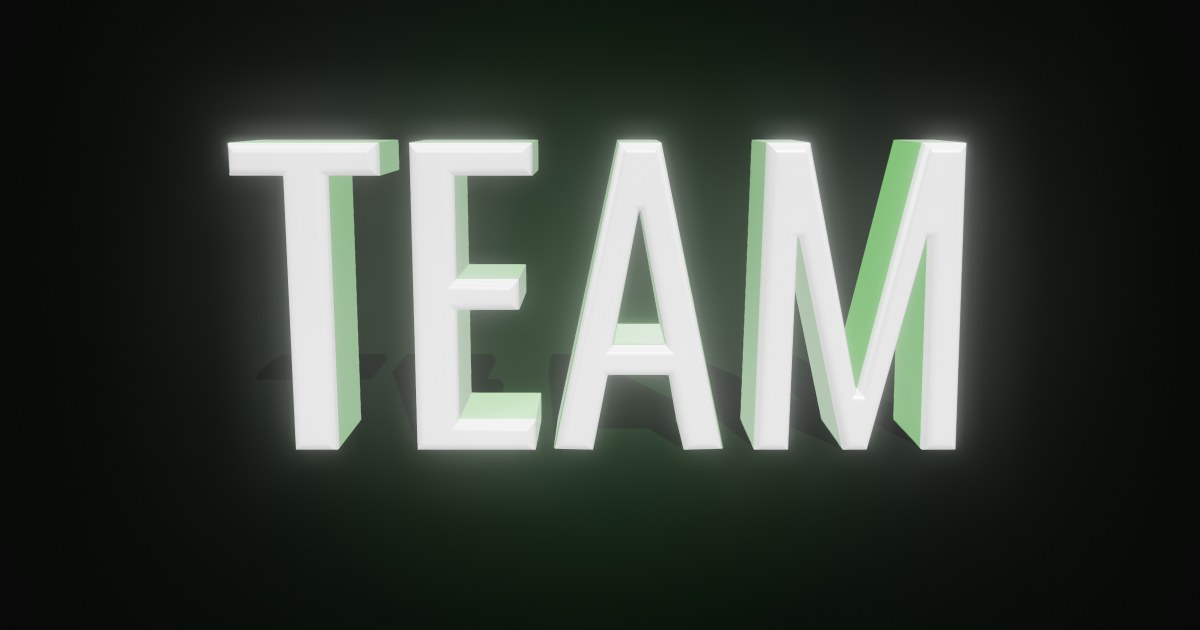 Team 3D text effect