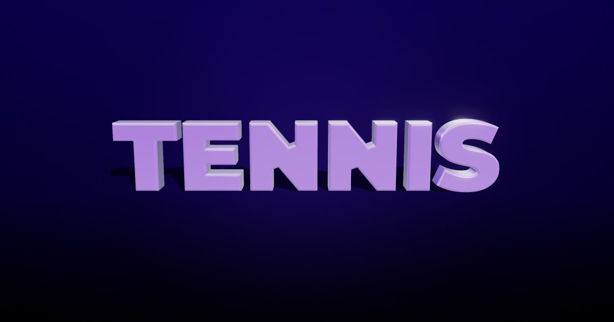 Tennis 3D text effect