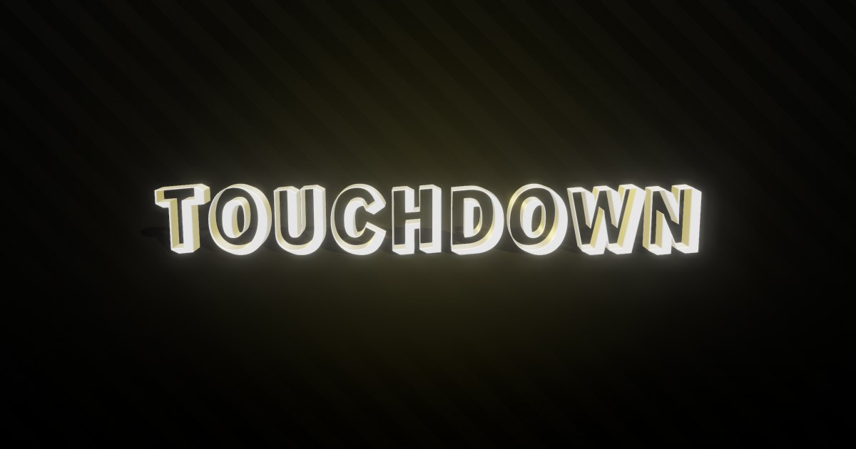 Touchdown 3D text effect