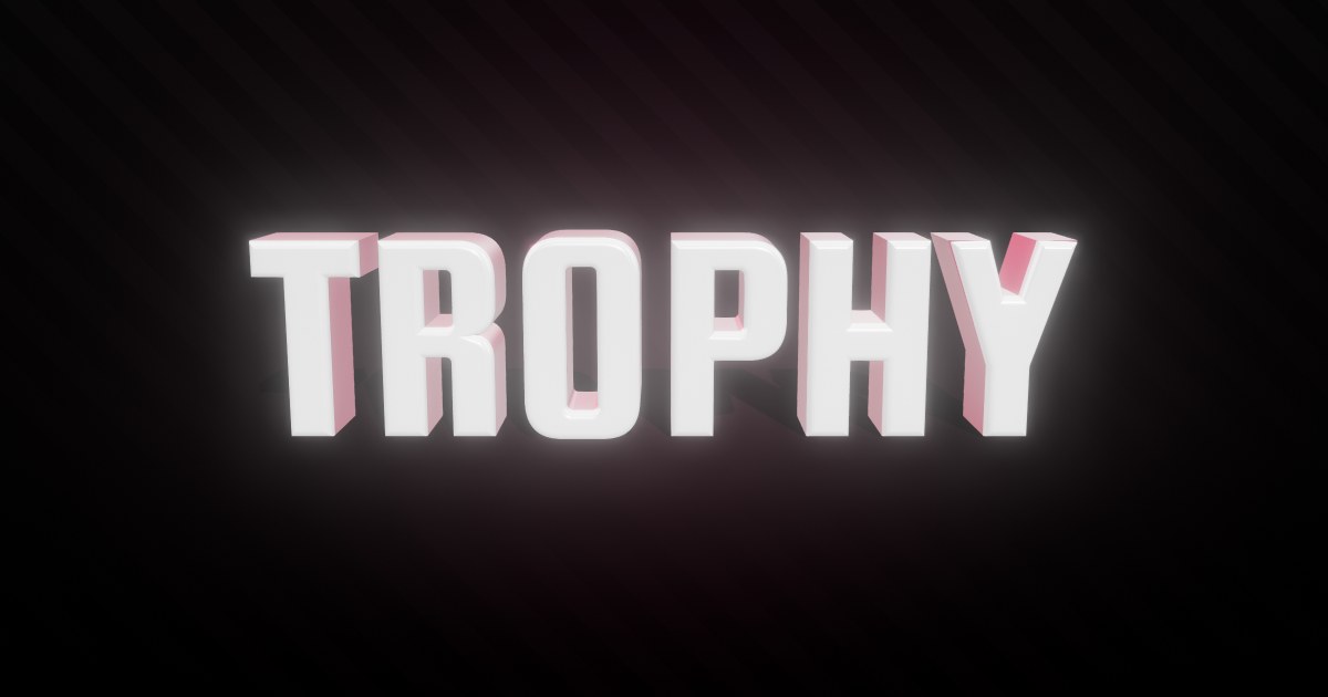 Trophy 3D text effect