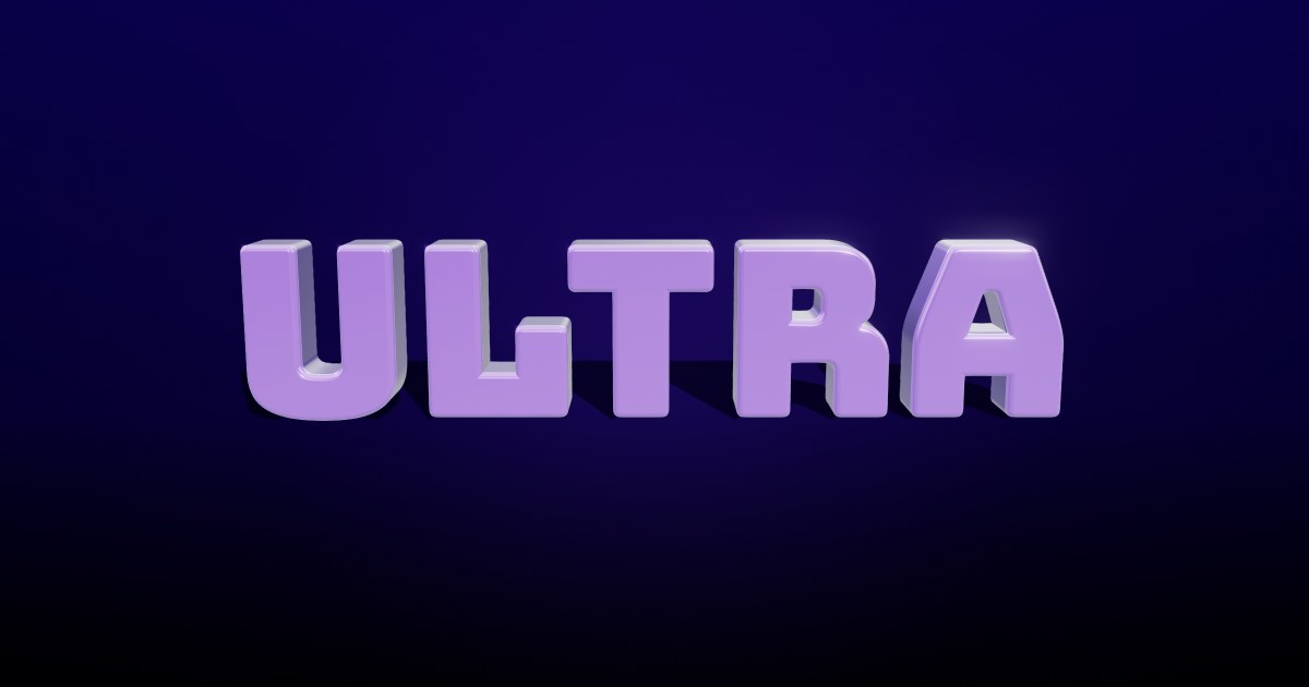 Ultra 3D text effect