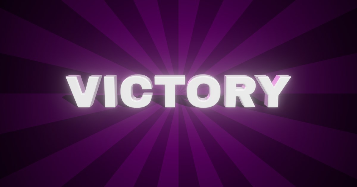 Victory 3D text effect