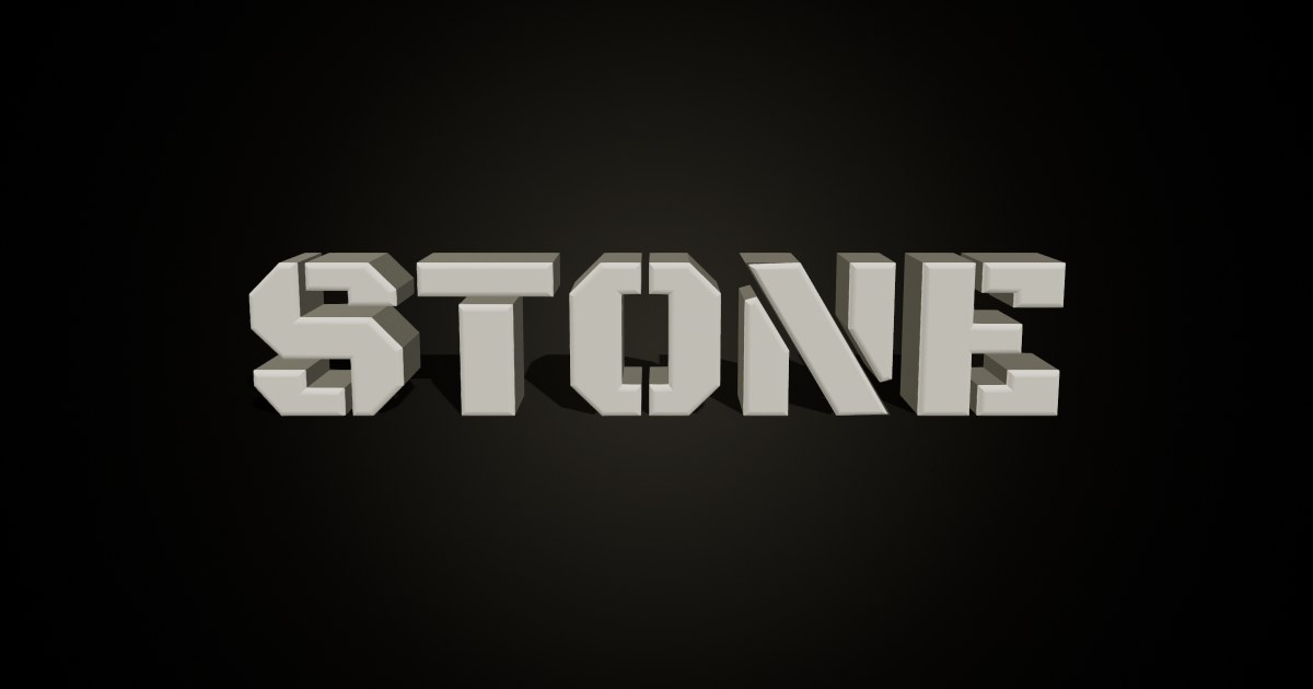 Carved Stone 3D text effect