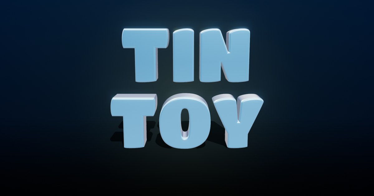 Tin Toy 3D text effect