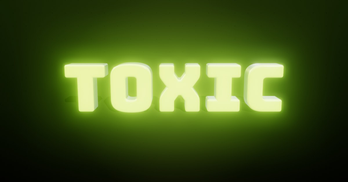 Toxic Glow 3D text effect