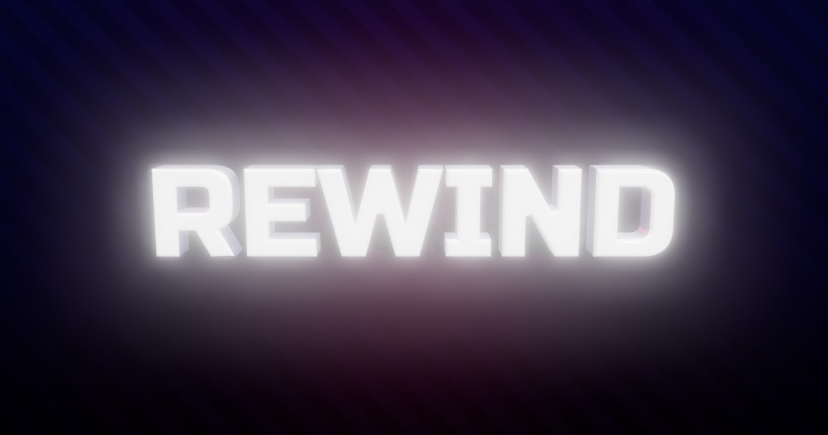 Tape Rewind 3D text effect