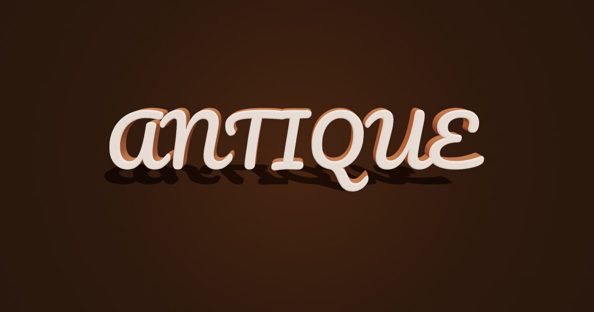Antique 3D text effect