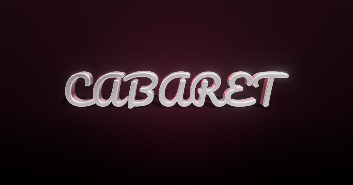 Cabaret 3D text effect