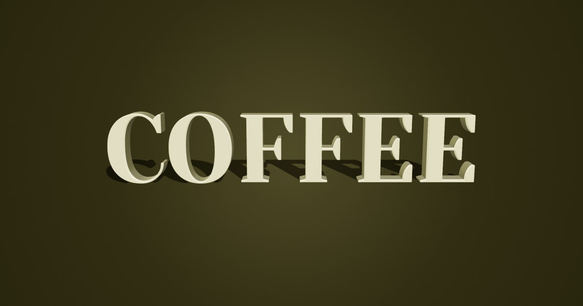 Coffee 3D text effect