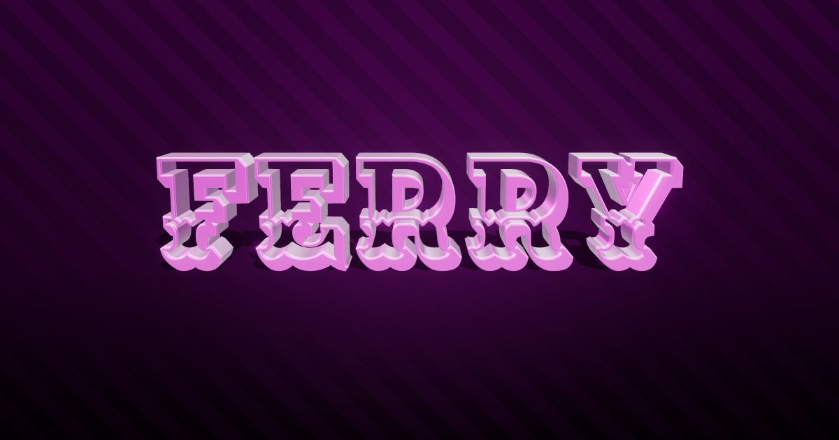 Ferry 3D text effect