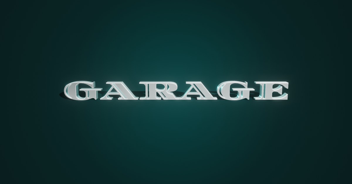 Garage 3D text effect