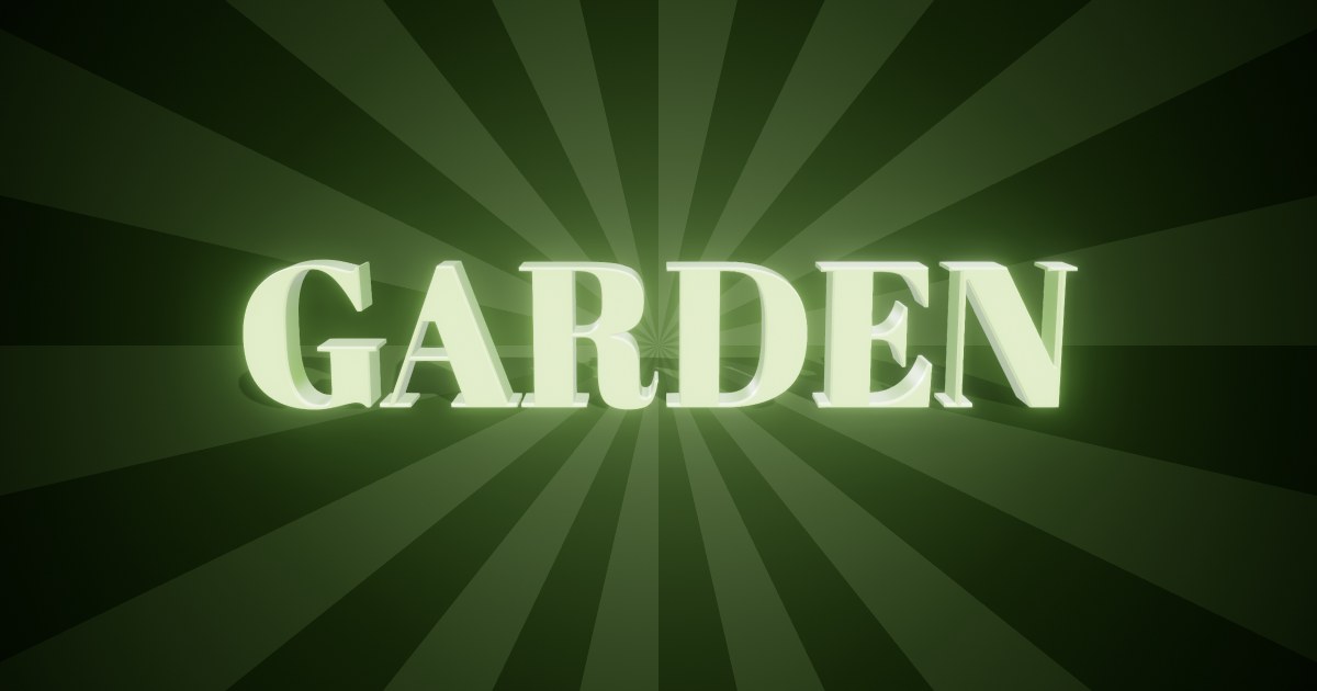 Garden 3D text effect
