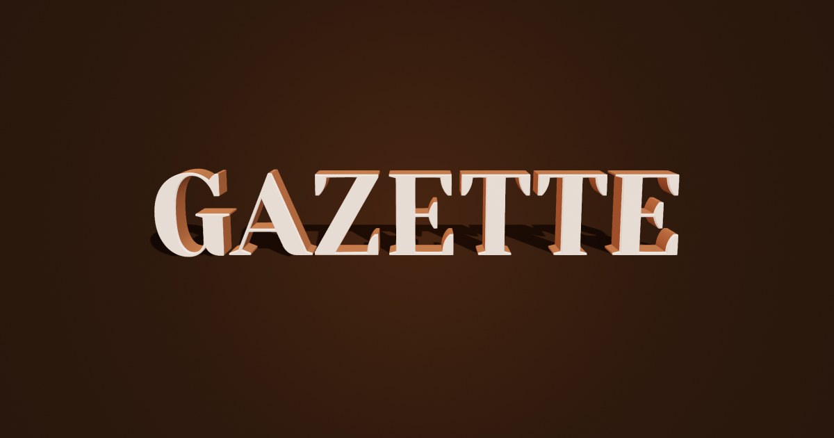 Gazette 3D text effect