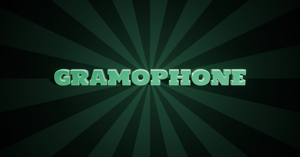 Gramophone 3D text effect