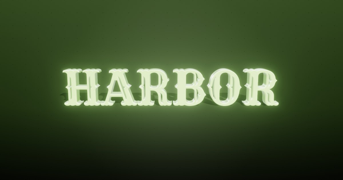 Harbor 3D text effect