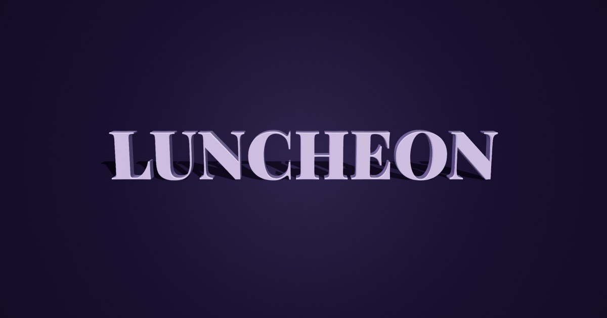 Luncheon 3D text effect
