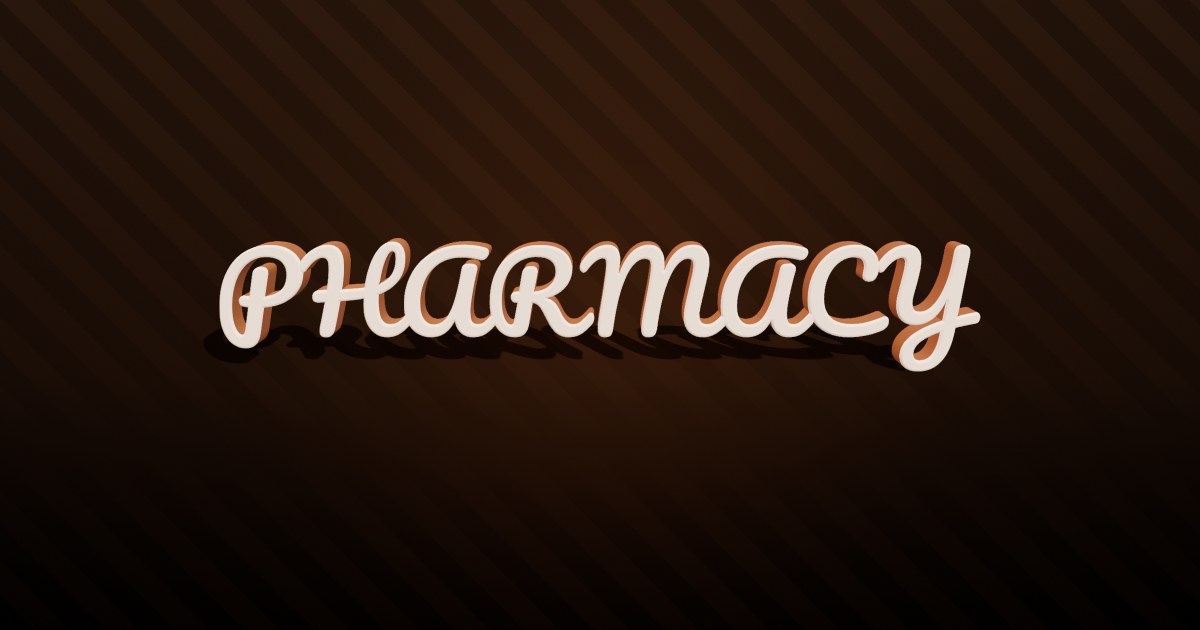 Pharmacy 3D text effect