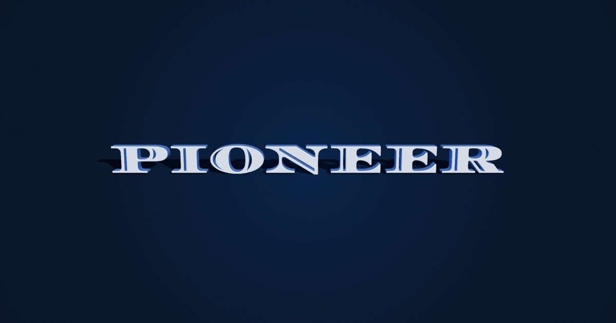 Pioneer 3D text effect