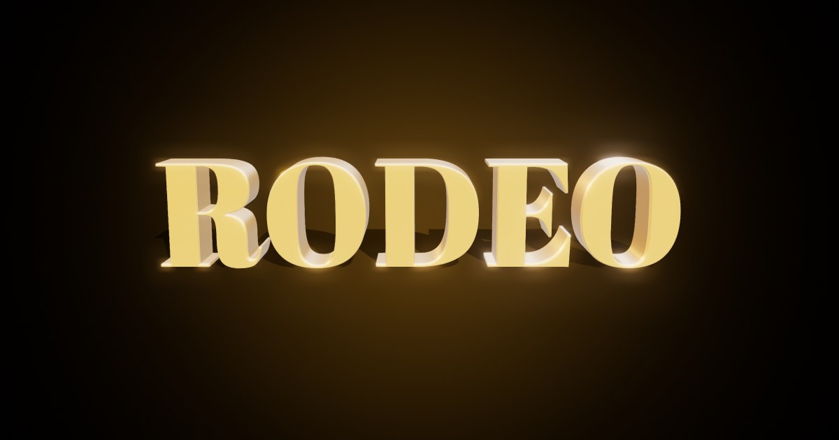 Rodeo 3D text effect