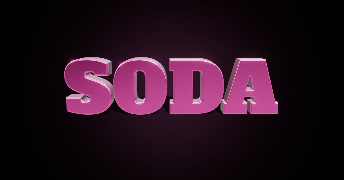 Soda 3D text effect