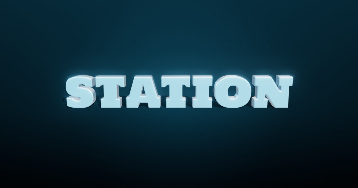 Station 3D text effect