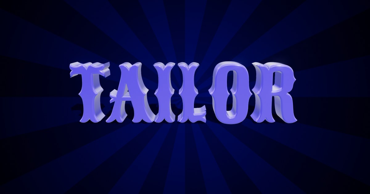 Tailor 3D text effect
