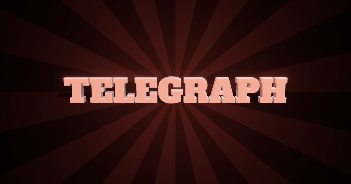 Telegraph 3D text effect